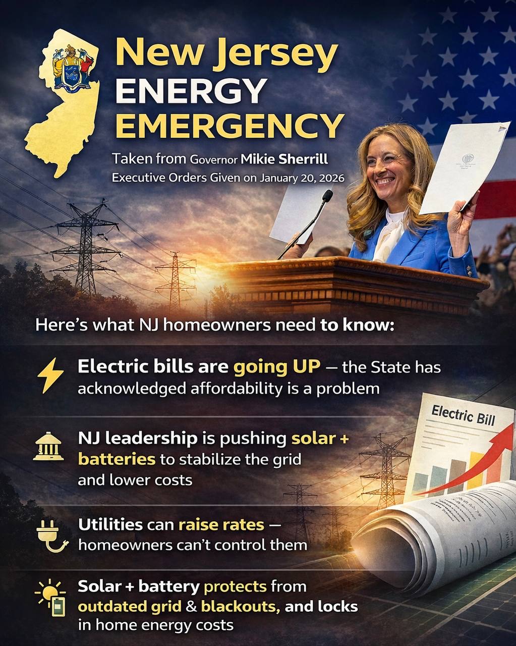 New Jersey Energy Emergency, Governor Sherrill Executive Order